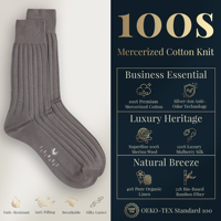 Chaussettes habillées mi-mollet pour hommes en coton mercerisé de luxe personnalisées, design uni simple, sans couture, légères et respirantes