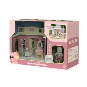子供のためのおもちゃコアラ寝室の女の子の人形の家のミニチュアを再生するふり