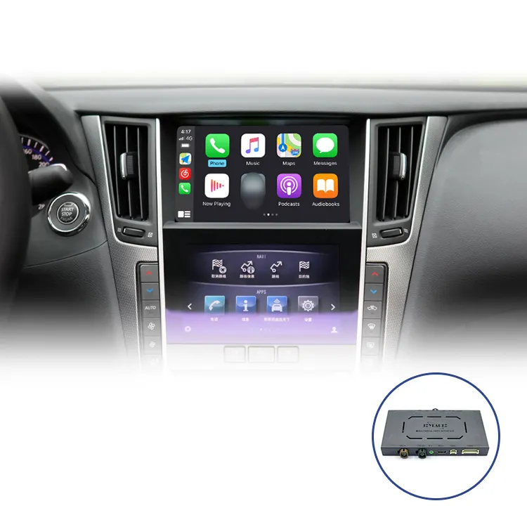 Joyeauto 무선 애플 Carplay 안드로이드 자동 carplay 인터페이스 개조 인피니티 2015-2019 Q50 Mirrorlink carplay 무선