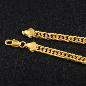 Bracelet pour homme plaqué or 18 carats, 6 mm, double brin, en alliage de zinc, bijoux unisexe, cadeau - Product Image 3