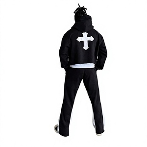 Conjunto de Sudadera con Capucha y Pantalones Deportivos Premium de Alto Gramaje con Lavado Ácido, Diseño Personalizado, Unisex, Oversize - Product Image 1