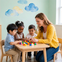Juego de Bloques de Construcción Magnéticos para Niños, Cubos de Colores Sólidos con Esquinas Redondeadas, Juguete Educativo de Construcción DIY, Regalo para Niños y Niñas
