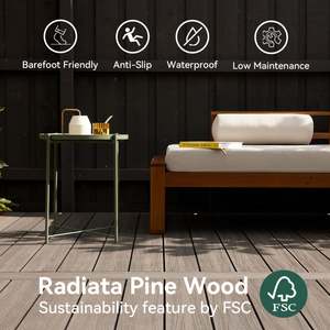 Baldosas de Madera Compuesta para Exterior, Impermeables, Antideslizantes, Encajables, para Patio y Borde de Piscina - Product Image 5