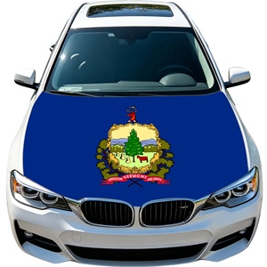 Popular US Vermont State Flag Elastic Vehicle Engine Bonnet Car Hood Cover Flag Custom Car Flag Banner Outdoor Auto Vehicle - Product Image 1