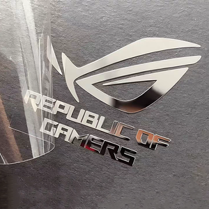 Autocollants de logo en métal 3D personnalisés avec <span class=keywords><strong>film</strong></span> détachable et lettrage évidé - Product Image 2