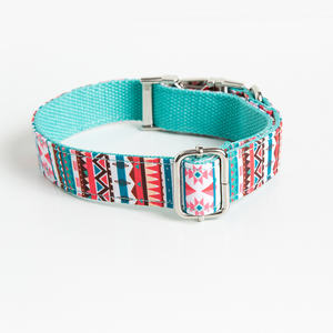Fabricante Bumopet, <span class=keywords><strong>Collar</strong></span> de perro de nailon duradero con hebilla de Metal, collares de entrenamiento para mascotas con estampado de lujo de estilo bohemio colorido - Product Image 2