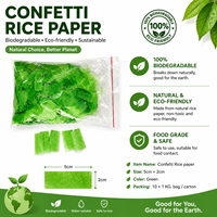 Konfeti Kertas Beras Ramah Lingkungan Biodegradable Grosir Pabrik Larut Air 1000g/Pak Merek Chaojun Dekorasi Pesta Pernikahan