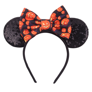 Diadema con Orejas de Ratón en Colores Clásicos de Halloween, Lazo de Lentejuelas, Accesorios para el Cabello para Niñas, Diadema Festiva para Cosplay - Product Image 2