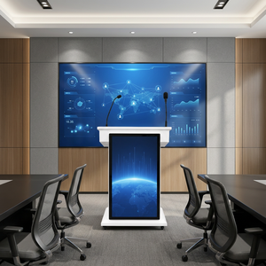 Podio Inteligente Personalizado para Conferencias con Pantalla Táctil Superior y Pantalla Visual Frontal para Presentaciones y Discursos - Product Image 2