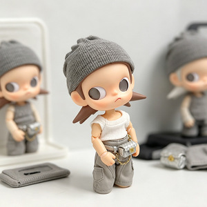 Vêtements de poupée tendance et stylés pour Zsiga 1/8 BJD, haut court avec pantalon cintré, tenue streetwear pour poupée - Product Image 4