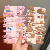 Ensemble de 14 pinces à cheveux pour filles, pinces à cheveux arc-en-ciel scintillantes pour enfants et adolescents, accessoires de cheveux mignons, vente en gros, boîte cadeau
