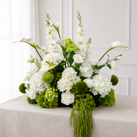 Bouquet de fleurs artificielles vert et blanc fait main pour allée de mariage, décoration florale pour Pâques, Noël et événements, vente en gros