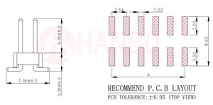 Double Row SMT SMD 2.54mm <strong>0.1</strong>&quot; Pitch 2x15P Male <strong>PIN</strong> <strong>Header</strong> Connector in Reel or Bulk Packing - Product Image 4