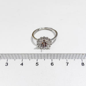 10759DIY Pearl Accessories S925 Silver Ring Empty <b>Holder</b> with 3-5mm Round Beads Gold/Silver <b>Jewelry</b> Findings - Product Image 3