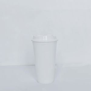 Tasses à boire personnalisées avec logo imprimé, réutilisables, 16 oz / 475 ml, en plastique PP rigide, avec couvercles - Product Image 4