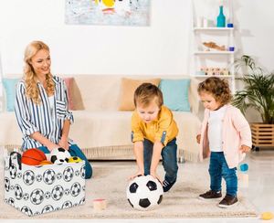 Rectangular Football <b>Basket</b> Kids Baby Storage <b>Basket</b> Cute Kids Toy Storage Bin Organizer <b>Shelf</b> Book - Product Image 3