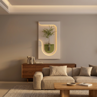 Peinture murale LED 3D de style nordique moderne, nouvelle tendance, peinture de nature morte, art décoratif en grès, design artistique