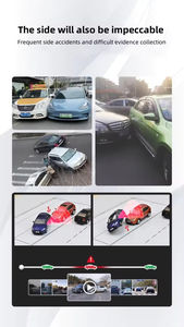 Gps קדמית ואחורי wifi 4 מצלמות הקלטה <span class=keywords><strong>dvr</strong></span> עם עדשות 1080p 360 Dashcam 4k לולאה הקלטת אפליקציה בקרת מכונית שחורה - Product Image 5