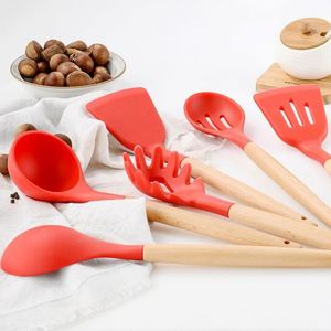 SIlicone Kitchenware Sets Manufacturers Cooking Tools 12 Pcs De Cozinh Reusable <b>Kitchen</b> Spatula Utensil Set with Storage Rack - Product Image 4