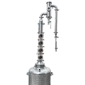 DYE 100L small testing equipment alembic copper column still gin distillation