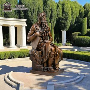 Figura in metallo fuso statua famosa scultura in bronzo all'aperto Moses - Product Image 2