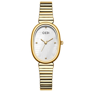 <span class=keywords><strong>Reloj</strong></span> de Mujer con Correa de Acrílico y Aleación Ovalada Fritillaria, Movimiento de Cuarzo, Resistente al Agua 30M, Exquisito y Moderno para Estudiantes - Product Image 5