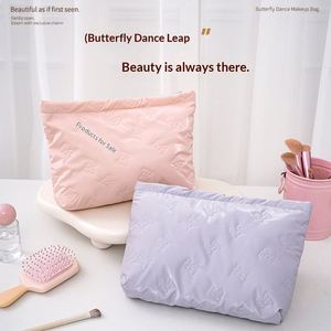 Bolsa de Cosméticos Impermeable Fácil de Limpiar, Bolsa de Maquillaje con Lazo para Mujeres y Niñas, Organizador de Artículos de Aseo para Viaje - Product Image 3