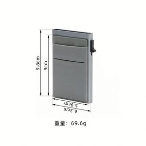 Smart RFID <b>Metal</b> <b>Wallet</b> with Pouch Cover Case Thin Slim Black Credit Cardholder for Various Bank Cards - Product Image 4