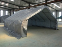 Carpa de Techo Resistente de PVC Plateado Gris de 500 g/m², Impermeable, Portátil, para Almacenamiento Industrial
