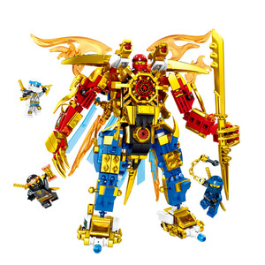 Phantom Ninja Element Mech Series, Dragón <span class=keywords><strong>Azul</strong></span>, Guerrero del Trueno, Juguete de Rompecabezas Ensamblable para Niños - Product Image 5