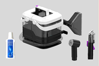 Nettoyeur de tapis et de canapés portable pour nettoyage à sec et humide, nettoyeur de tapis et de tissus à vapeur