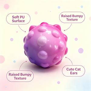Pelota Antiestrés de PU con Forma de Pata de Gato, Degradado de Color, Suave, de Subida Lenta, Juguete Sensorial, Regalo Lindo para Niños y Fiestas - Product Image 2