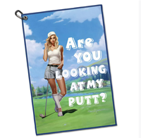 Serviette de golf personnalisée en forme de flamant rose pour femmes, serviette de golf pour dames, cadeau personnalisé, serviette de golf magnétique