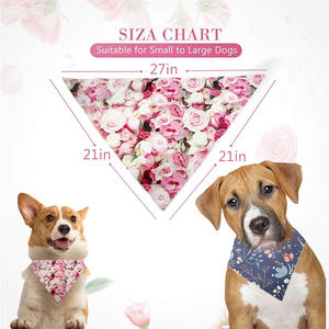 מותאם אישית כלב פוליאסטר רך <span class=keywords><strong>bandana</strong></span> לוגו קיץ אופנתי עור ידידותי משולש חיית מחמד צעיף סט סיטוני הדפסה - Product Image 3