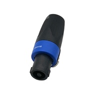 Cables de audio y video de 4 pines, adaptador de enchufe, pines de cobre para audio y video, bloqueo, conector macho de 4 polos Speakon