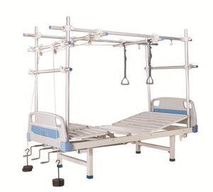 Cama de hospital manual certificada ISO con función de vibración doble o triple de tracción ortopédica de energía multicinética - Product Image 2