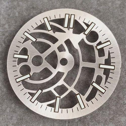 28.5mm Skeleton Dial Watch Classic Style Waterproof Stainless Steel NH70 NH72 Caliber for Classic Watch