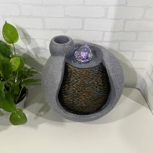 Modern Minimalist Water Feature Artificial Rockery Bonsai Decoration Indoor Outdoor <b>Desk</b> Decor <b>Large</b> 35.5x29x34cm - Product Image 1