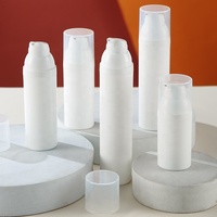 Flacon pompe sans air en plastique PP blanc vide pour emballage cosmétique, sérum, lotion, 30ml, 50ml, 60ml, 80ml, 100ml