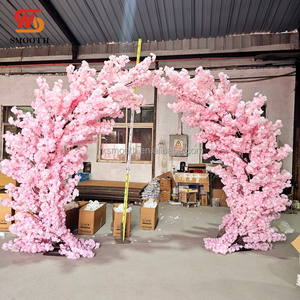 Arco de Árbol de Flores de Cerezo Artificial de Alta Simulación en Fibra de Vidrio Rosa, 3m/2.5m/2m/1.5m, para Decoración de Interiores y Bodas - Product Image 1