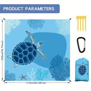 Matelas de plage portable extra large, imperméable et anti-sable, avec piquets, idéal pour les pique-niques - Product Image 3