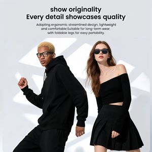 Lunettes Intelligentes Fashion Tech avec Caméra 800W, Photo 3200W, Traduction en Temps Réel, Reconnaissance Visuelle OpenAI, Logo Personnalisé B2B, Faible MOQ - Product Image 4