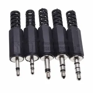 3.5Mm Enkele/Dubbele Kanaals Stereo Plug Lassen Type Audio Man Plug 3.5 Socket 2/3/4 Sectie Adapter connectors