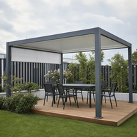 Système de toit à persiennes automatiques intelligentes de luxe pour patio, imperméable, en aluminium, pergola motorisée pour jardin extérieur