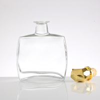 Botella de Vodka Rectangular Plana, Botella Pequeña Portátil para una Sola Persona, Exquisita y de Alta Gama 100ml 200ml 250ml