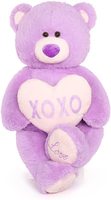 Grand ours en peluche personnalisé, animal en peluche doux violet, ours en peluche géant amour jouet