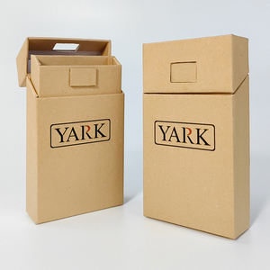 Biodegradable Kraft <b>Paper</b> Rigid Boxes with Child Resistant Flip Cap Custom Embossing & Gold Foil <b>Packaging</b> - Product Image 1