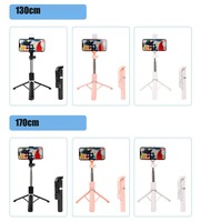 Perche à selfie trépied portable extensible de 170 cm avec pince polyvalente à 360° pour téléphone, bras télescopique et suivi intelligent pour utilisation au lit