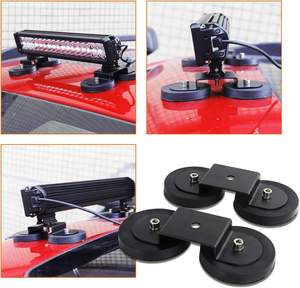 Support magnétique universel pour barre lumineuse, supports de montage pour lampe de travail, support à ventouse puissant avec protection en <span class=keywords><strong>caoutchouc</strong></span> pour lampe de conduite tout-terrain - Product Image 5