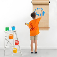 Distributeur de papier de boucher mural JH-Mech 18 pouces pour la maison et le bureau, noir avec bande en cuir, distributeurs de papier kraft en métal